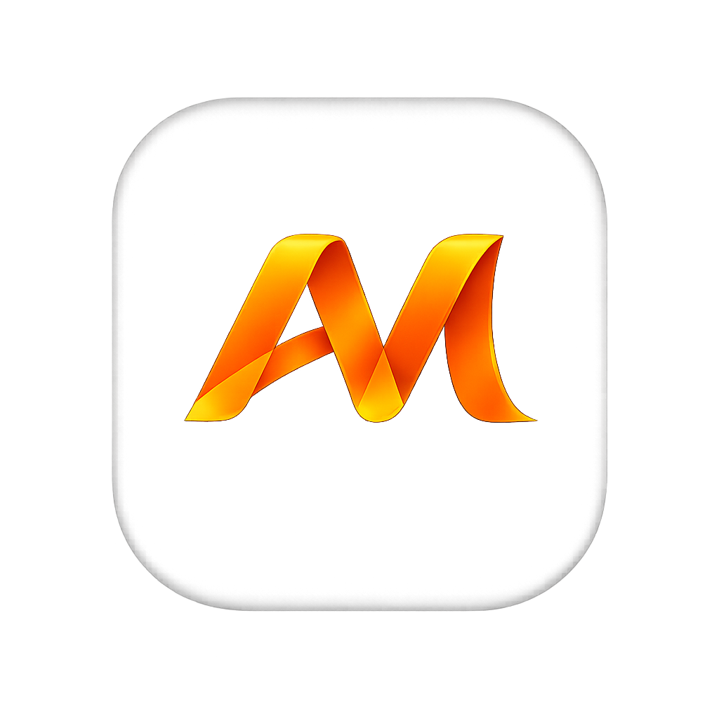Ashish Maurya — AM monogram (dark)
